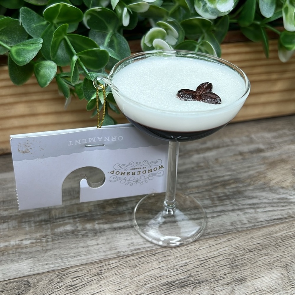Wondershop Espresso Martini Miniature Cocktail Bar Figurine Glass Ornament Decor